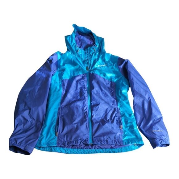 Columbia hooded waterproof windbreaker size s blue navy omnishield - Picture 3 of 12